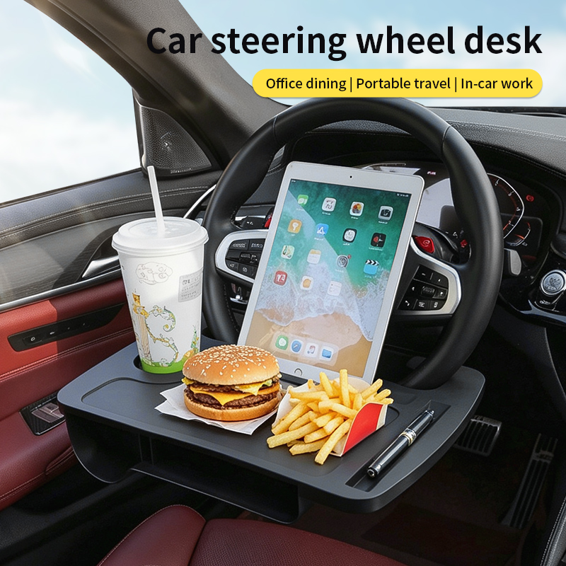 Laptop Accessories Holder - Tavolino 2-in-1 per Volante Auto, Scrivania