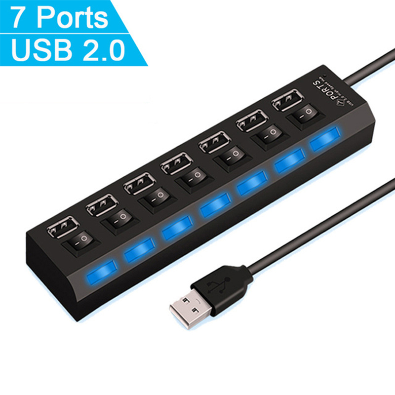 Splitter hub USB 2.0 a 7 porte - Laptop Office Accessories recensione e prezzo